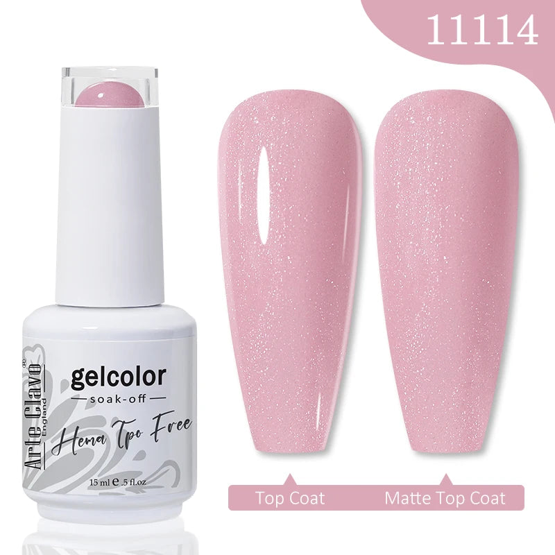 Arte Clavo Crystal Crushed Diamond Pink Blue Gel Nail Polish 2026