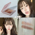 Mini 3-Color Earth Brown Eyeshadow Palette Pearly Matte Grey Glitter Eye Shadow Shiny Shimmer Eye Pigment High Gloss Makeup Qme 01