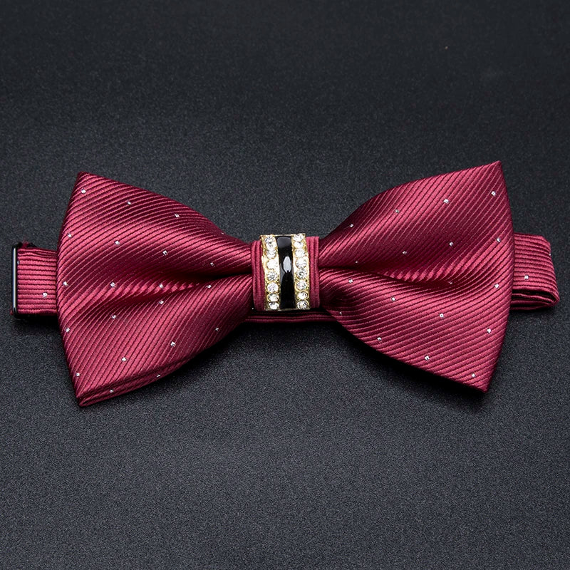 Men's Stripe Luxury Bowtie Necktie Formal Business Wedding Party Qme A2 China Mainland