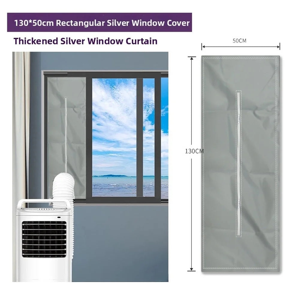 Portable AC Window Seal Kit Sliding Window Vent Cloth For Air Conditioner Hose Insulation Energy Saving Sealing Accessories Qme B Single Hole