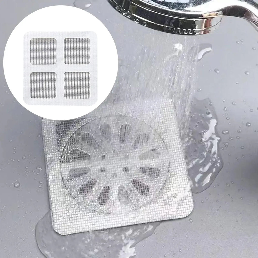 Shower Drain Hair Catcher Stickers 50-Piece Peel Stick Covers Qme