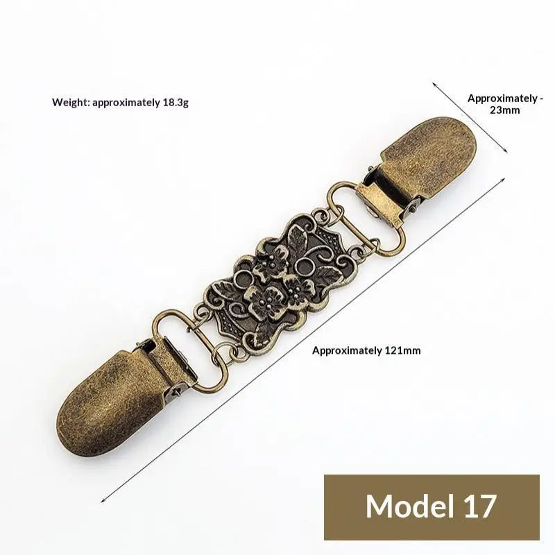 Elegant Sweater Clips Retro Back Cinch Shawl Cardigan Collar Clip To Tighten Dress Pant Waist Tightener For Women Girls Clothing Qme A17
