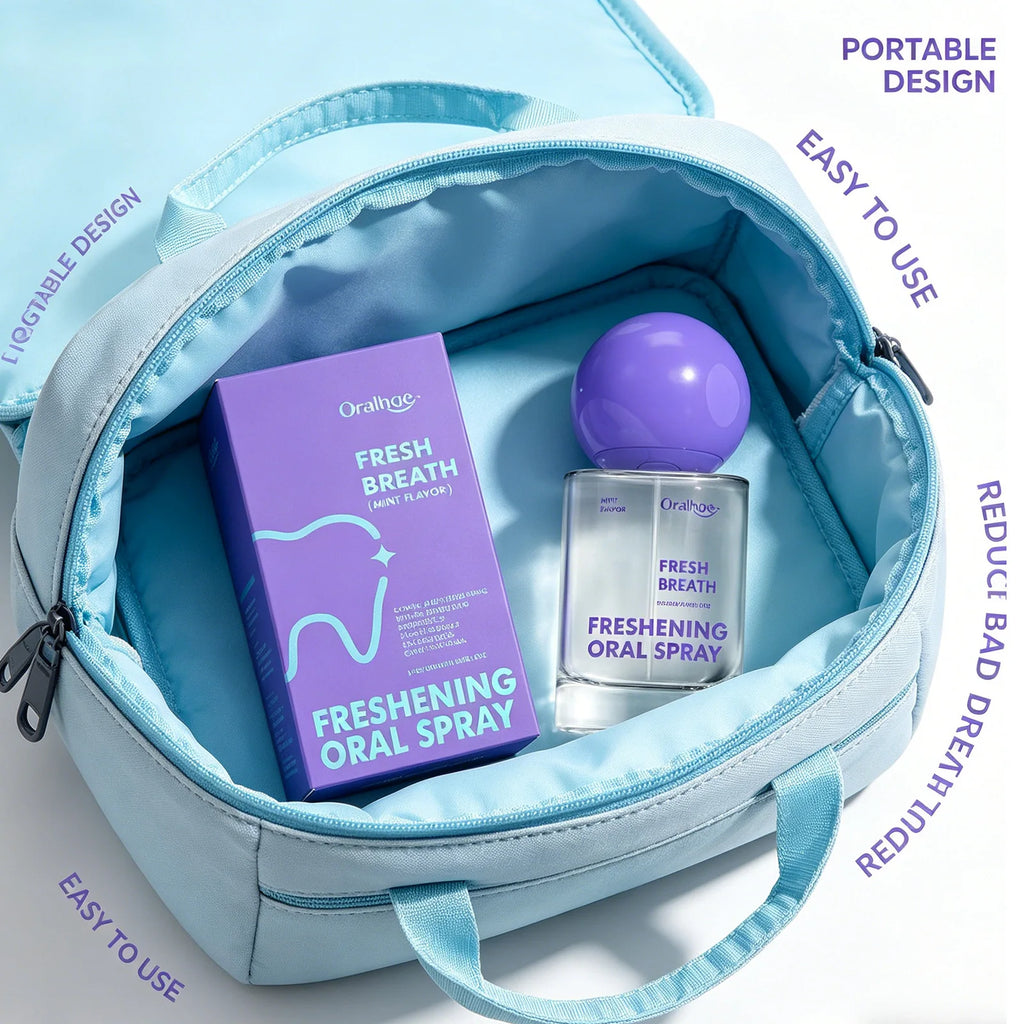 Oralhoe Oral Spray Mint Flavor Long Lasting Refreshing Boost Confidence Oral Care Products Portable Reduce Bad Breath Spray 20ml Qme