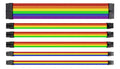 New ATX Standard 24Pin 8Pin Power Cord Adapter Converter Vga Line Graphics Card 6+2pin Rainbow Cotton Mesh Woven Extension Cord Qme Rainbow