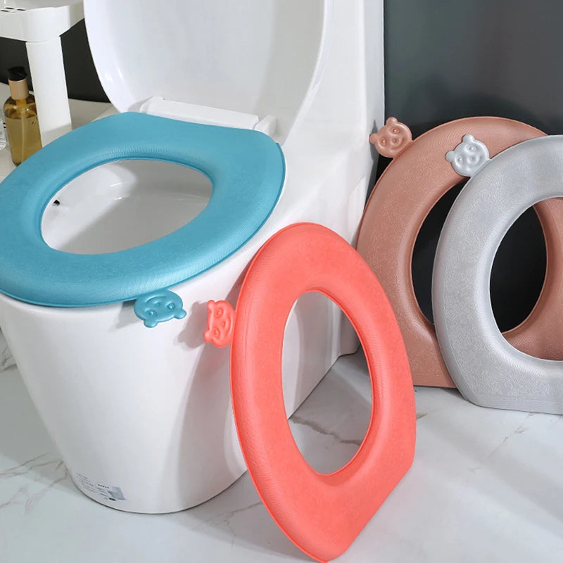 Universal Toilet Seat Cushion Paste Accessories EVA Waterproof Cover Qme