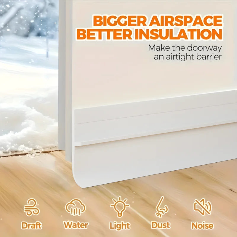 Self-Adhesive Thickened Door Bottom Sealing Strip Thermal Insulation Door Weatherstrip Anti-cold Window Draft Stopper Tape Qme