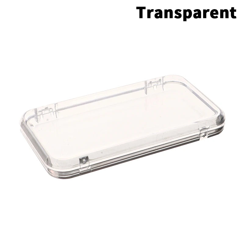 Clear Plastic Jewelry Box Rectangular Press-on Nail Storage Case Lid Qme Transparent