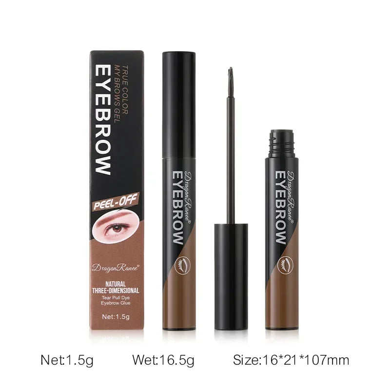 Black Brown Peel-off Eyebrow Gel Tint Makeup Waterproof Lasting Eye Brow Enhancers Liquid Gel Tear Wear Easy Natural Brow Tattoo Qme