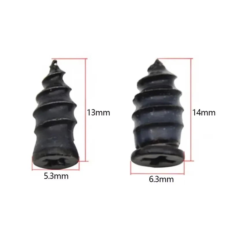 Car Motorcycle Bicycle Wheel Tire Repair Kit 10 Pack Rubber Nail Vacuum Tire Repair Nail Plug Puncture Repair Strip Seal Qme