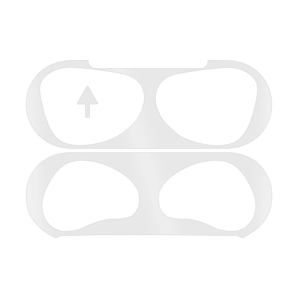 Metal Dust Sticker Protective Case Packaging Compatible Airpods 2 1 Qme White AirPods 1 2