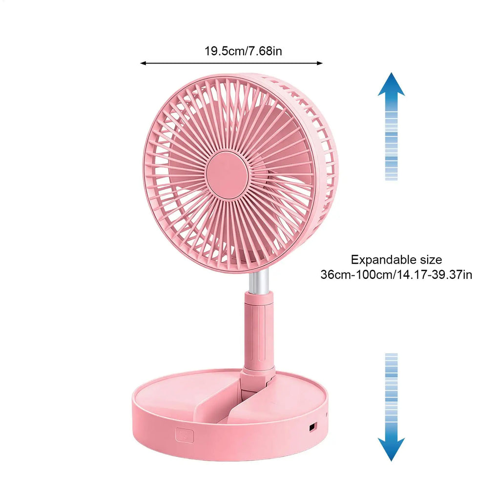 Portable Fan For Bedroom 185-Degree Tilt Quiet Blower Silent Foldable Rechargeable Standing Fan For Home Outdoor Camping Travel Qme