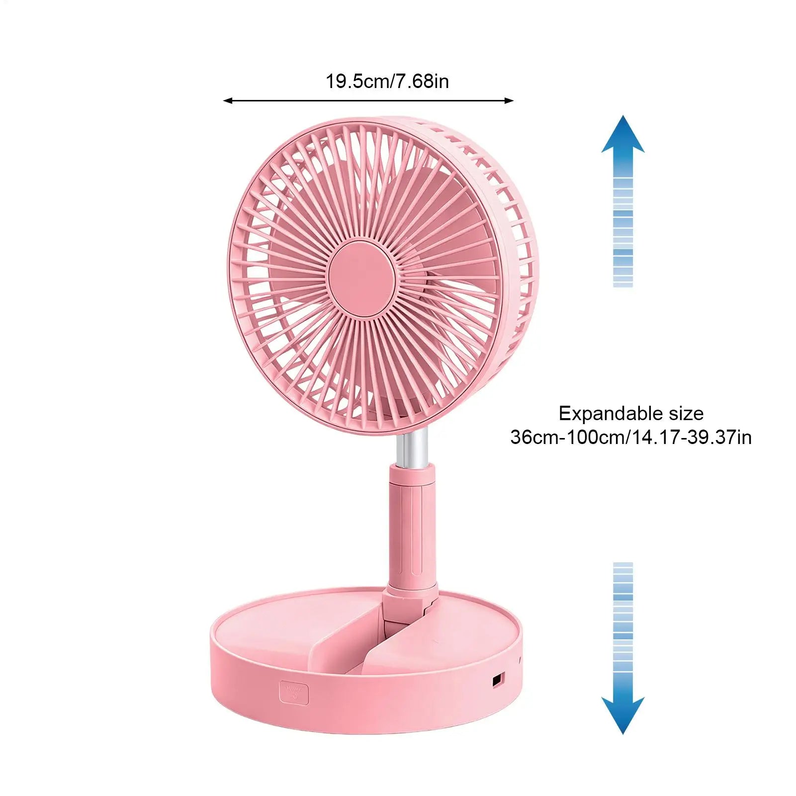 Portable Fan Bedroom 185-Degree Tilt Quiet Blower Silent Foldable Qme