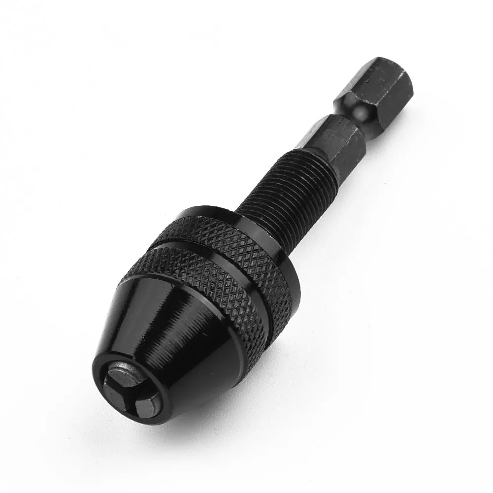 1/4" Keyless Drill Chuck Conversion 0.3-3.4mm 0.3-6.5mm 0.8-8mm Hex Shank Adapter Drill Bit Quick Change Driver Converter Qme 0.3-3.4mm