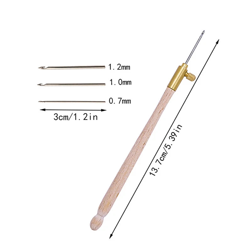 1set French Embroidery Crochet DIY Hand Cross Stitch Cotto Crochet 3 Needles Qme
