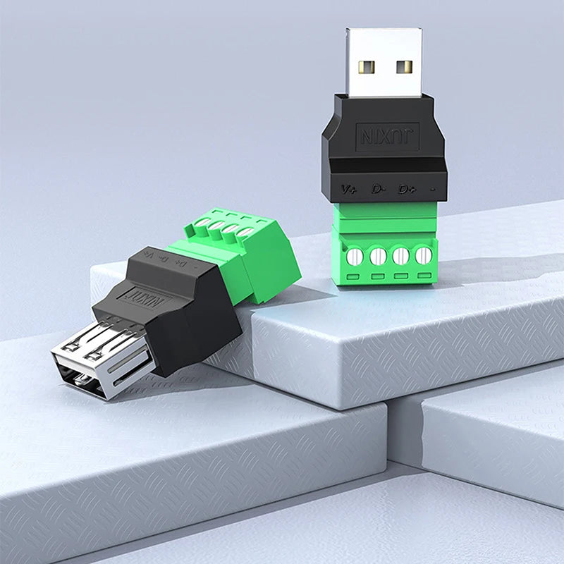 USB 2 0 Connector Plug Adapter Jack Shield Type-a 4-Pin Male Female Qme