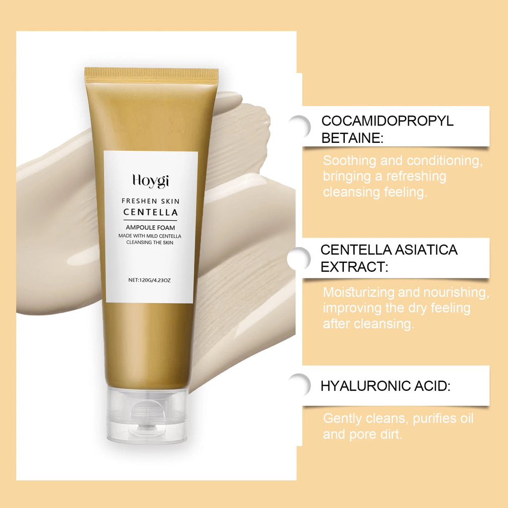 Centella Skin Care Set Centella Serum Face Wash Cleansing Oil Facial Care Set Soothing Refreshing Smooth Glowing Face Essence Qme