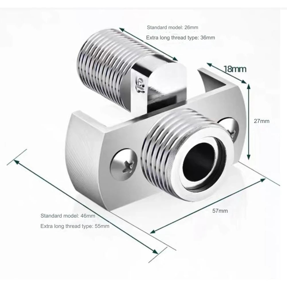 40Degree Adjustable Faucet Tap Adapter Angled Curved Foot Eccentric Qme