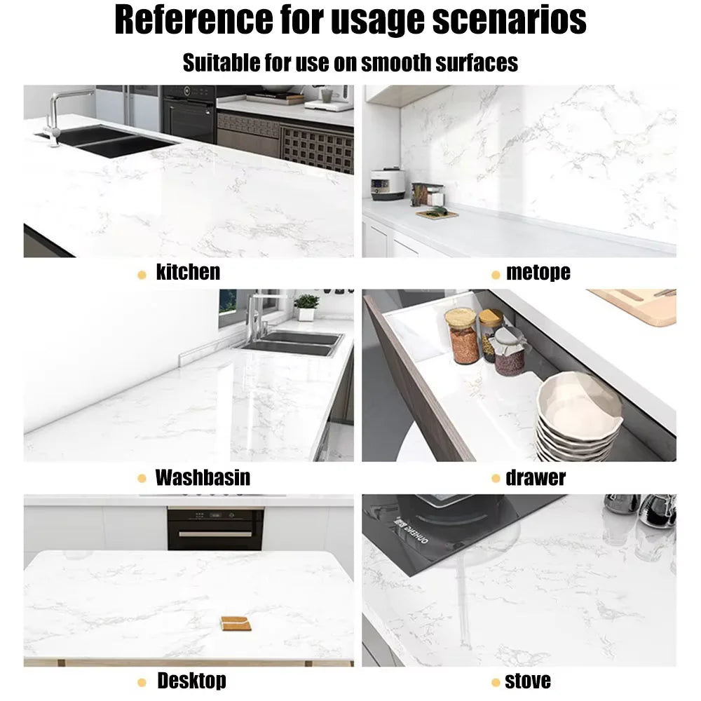 Marble Decoration Moisture-proof Modern Self-adhesive Wall Sticker Qme