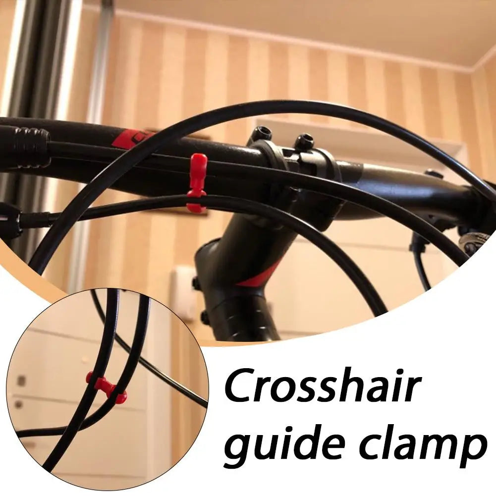 10Pcs/Set S Buckle Bike Brake Derailleur Shift Clips Buckle Cable Line Tube Rotatable MTB Brake Line Clip Ring Clasp Qme