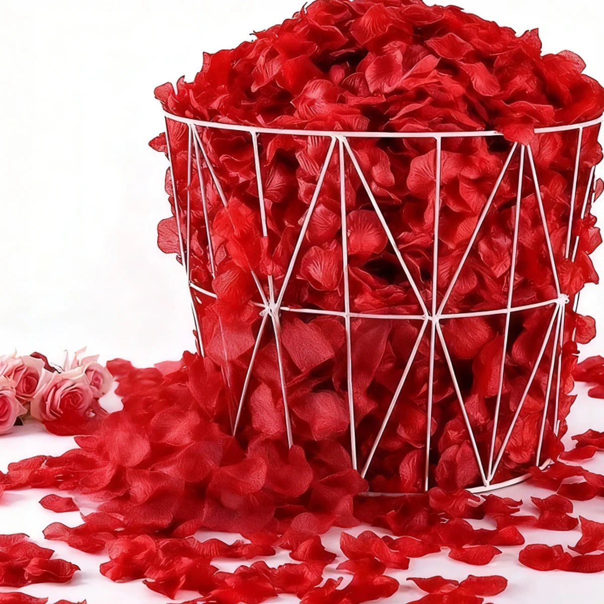 500 Artificial Flower Petals Made of Silk Fabric, Rose Petals, Wedding Room Decorations, Wedding Supplies Qme