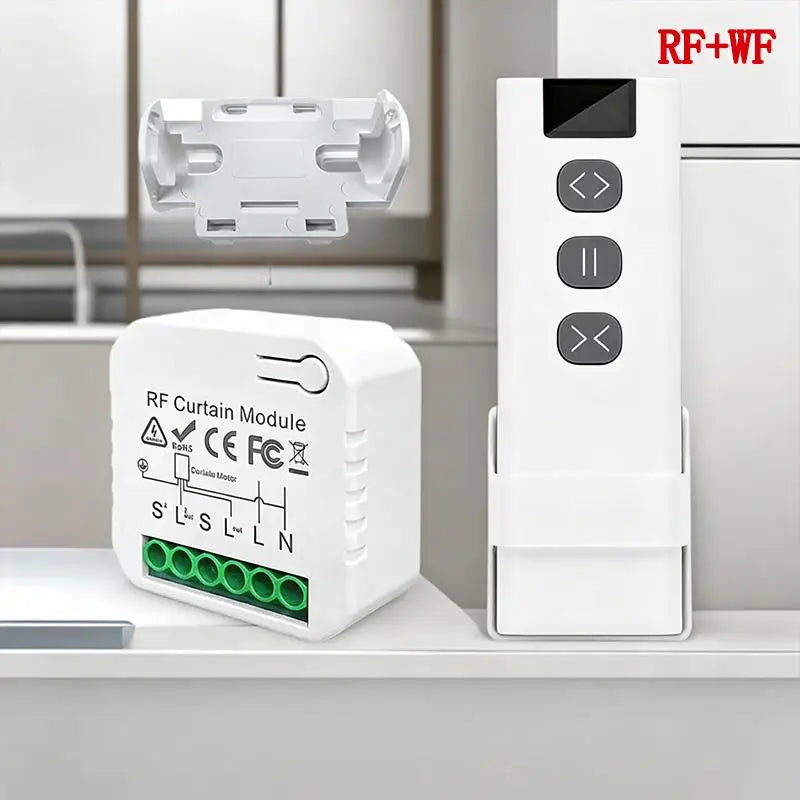 Wifi RF Smart Curtain Switch Module Remote Timer Control Scene Linkage Qme