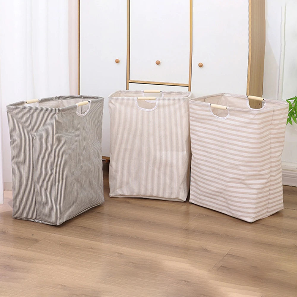 Large Capacity Laundry Storage Dirty Clothes Storage Basket with Handle Hamper Collapsible Laundry Basket Bathroom Accessories Qme