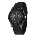 Men Army Nylon Band High Quality Quartz Movement Men Sports Watch Casual Wristwatches Outdoors Men Aviator Watches Men's Watch Qme black