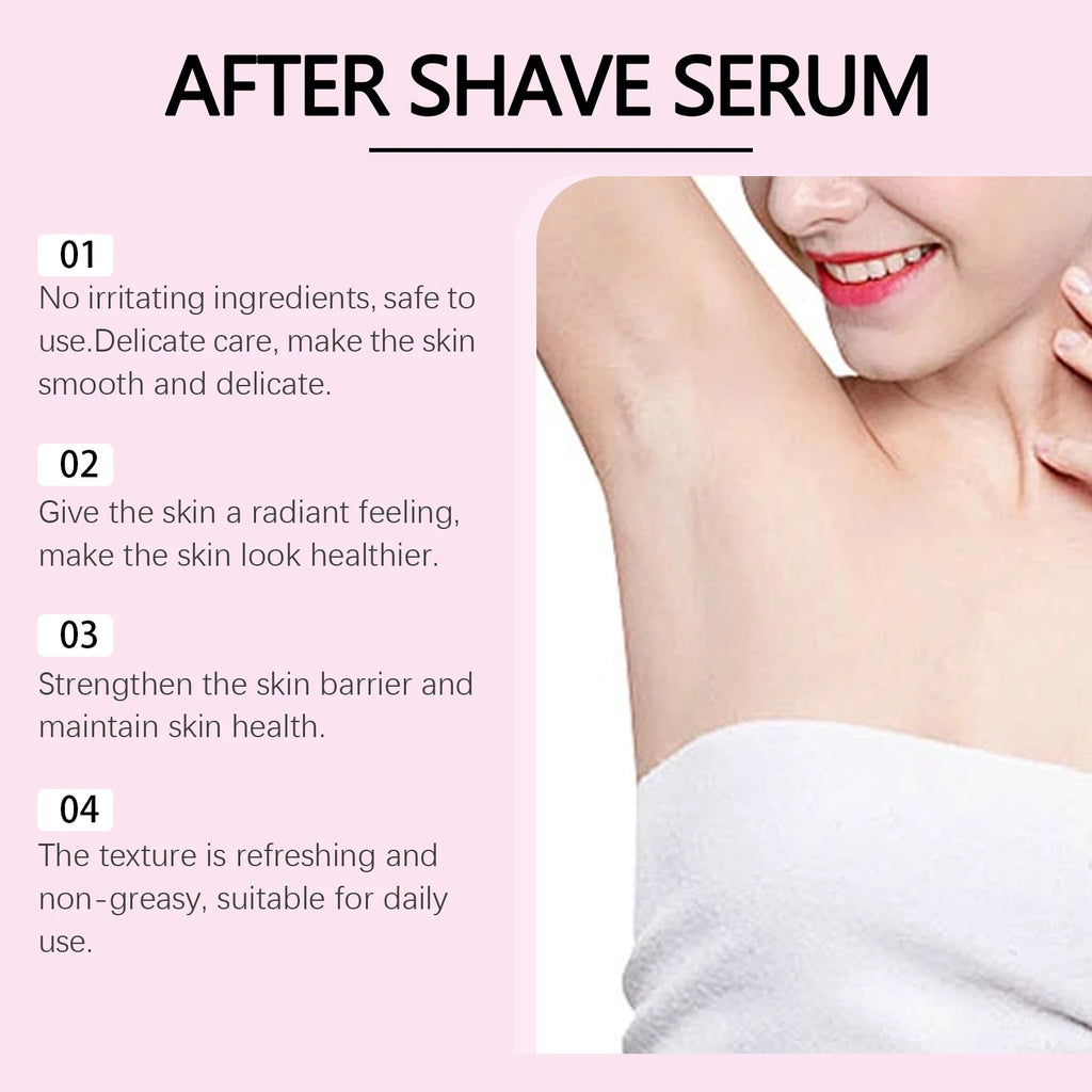 After Shave Serum Soothing Post-Shave Essence for Men & Women Smoothing Firming Skin Deep Hydrating Nourishing Gentle Body Care Qme