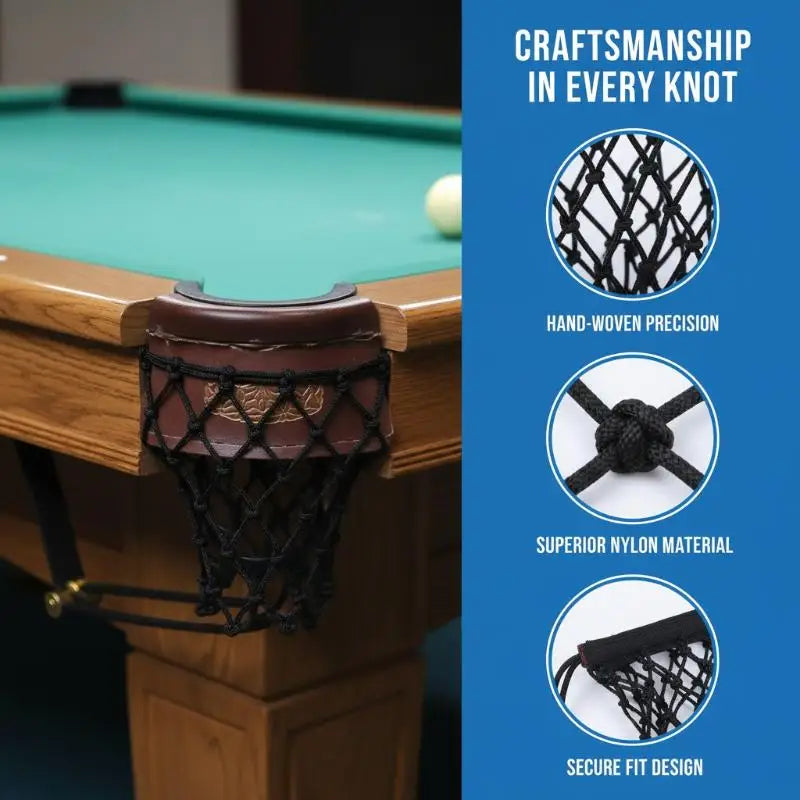 Pool Table Net Bag Billiards Pocket Flexible Mesh Basket Upgrade Home Qme