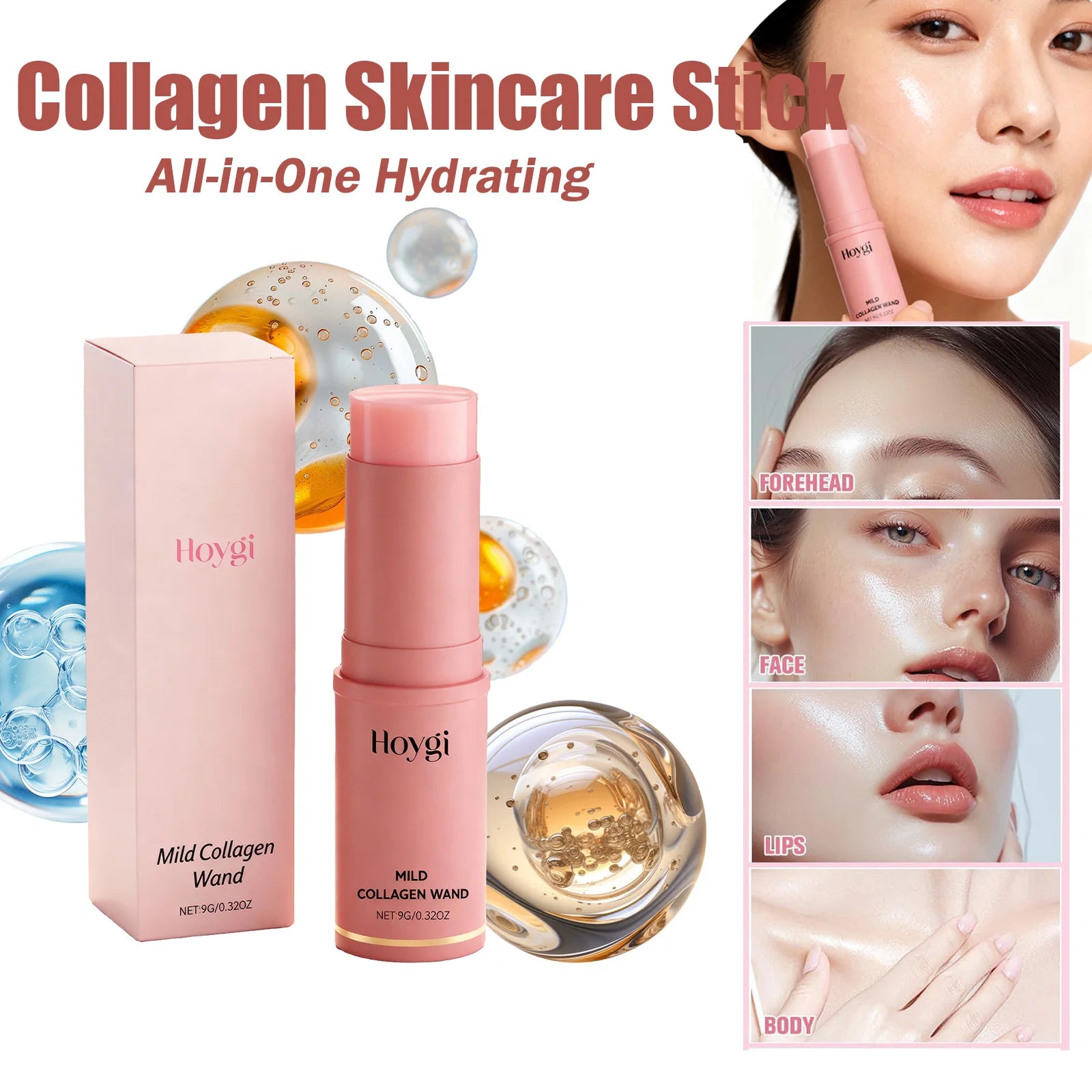 Collagen Skincare Stick Firming Anti-Aging PDRN Collagen Wrinkle Stick Tighten All-in-One Hydrating Lip Balm Eye Cream Neck Crea Qme