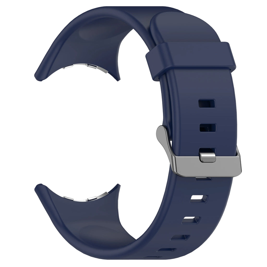 Silicone Strap for Google Pixel Watch 3 45mm Replacement Sport Bracelet Correa for Pixel Watch 3 Band Accessories Qme Mid Blue Pixel Watch 3 45mm