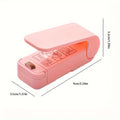 1pc Snack Sealer: Keep Your Food Fresh And Delicious With Professional-Grade Vacuum Sealing（exclude battery） Qme Pink No plug