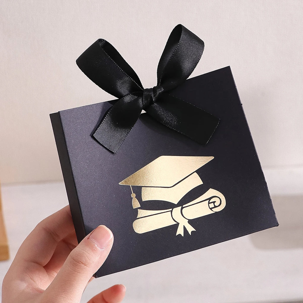 5 Pieces Doctoral Cap Design Candy Favor Boxes | Graduation Party Decorations and Favors Celebrate the Joy of Graduation Season! Qme