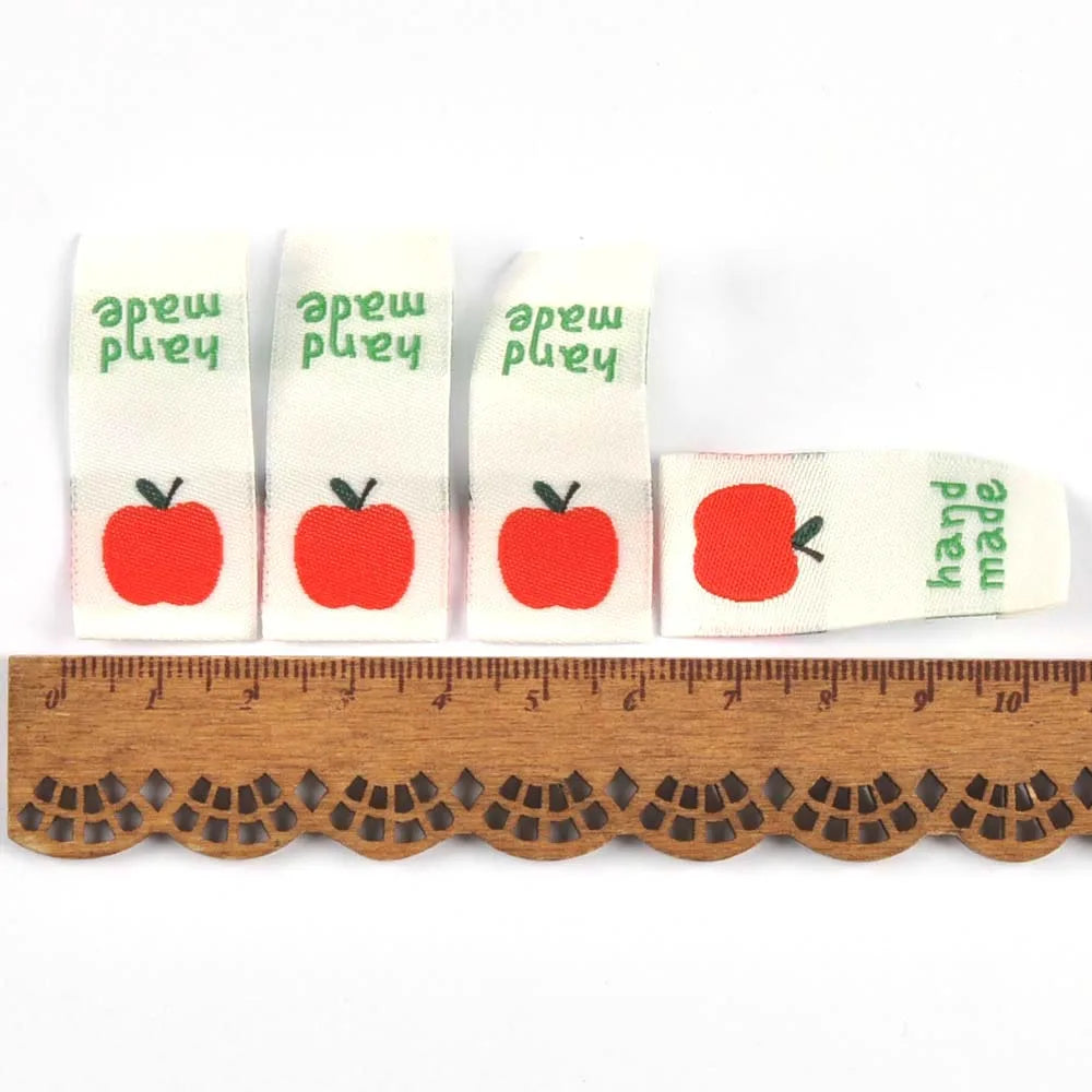 50Pcs Cartoon Cake/Apple/Cheese Embroidery Labels For Sewing Garment Accessories DIY Bag Shoes Tags Crafts c3523 Qme 1