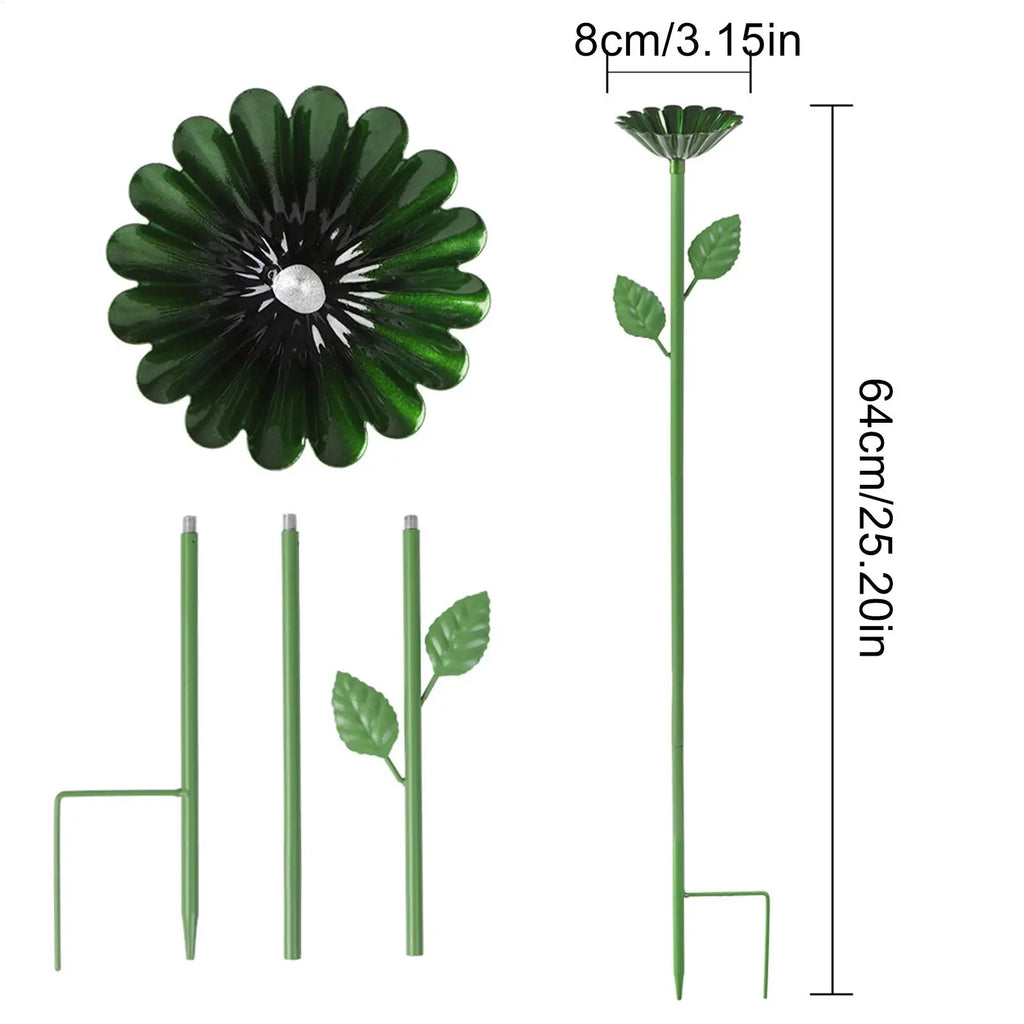 Bee Watering Station 2 Pieces Flower With Stake Garden Decor Tall Bee Baths For Garden For Wild Hummingbird Butterfly Outdoor Qme