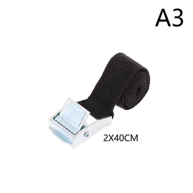 Buckle Tie-down Belt Cargo Lashing Straps Car Motorcycle Bike Metal Qme 20X400MM