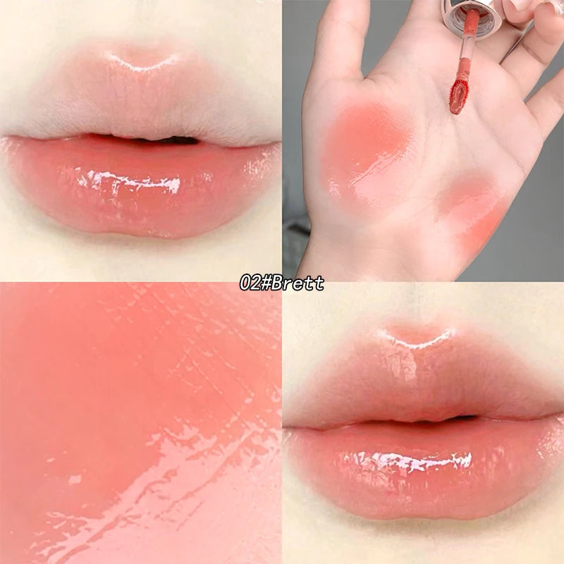 Gegebear Water Gloss Lip Glaze Mirror-like Makeup Not Easy Stain Cup Qme GX1138-02