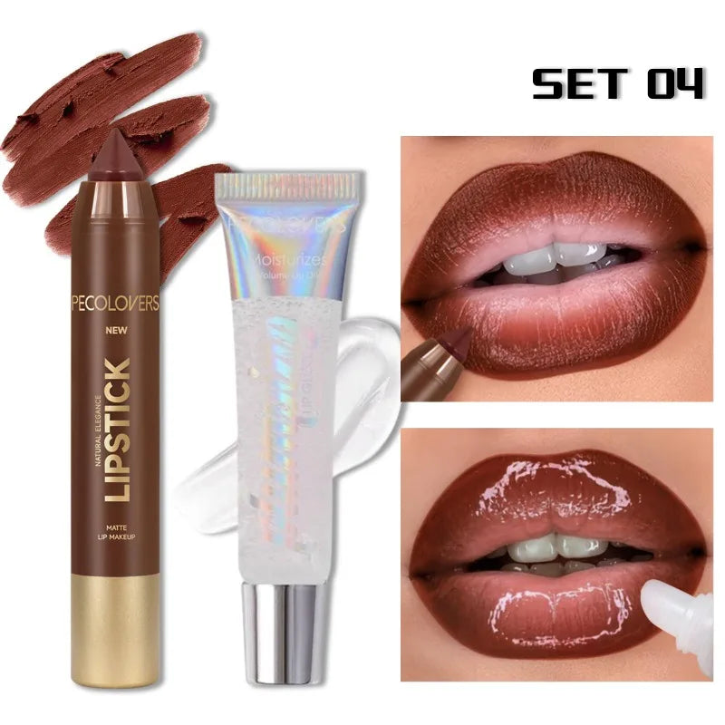 1 Hydrating Lip Gloss Liner Define Lips 3D Precision Long-lasting Qme 04