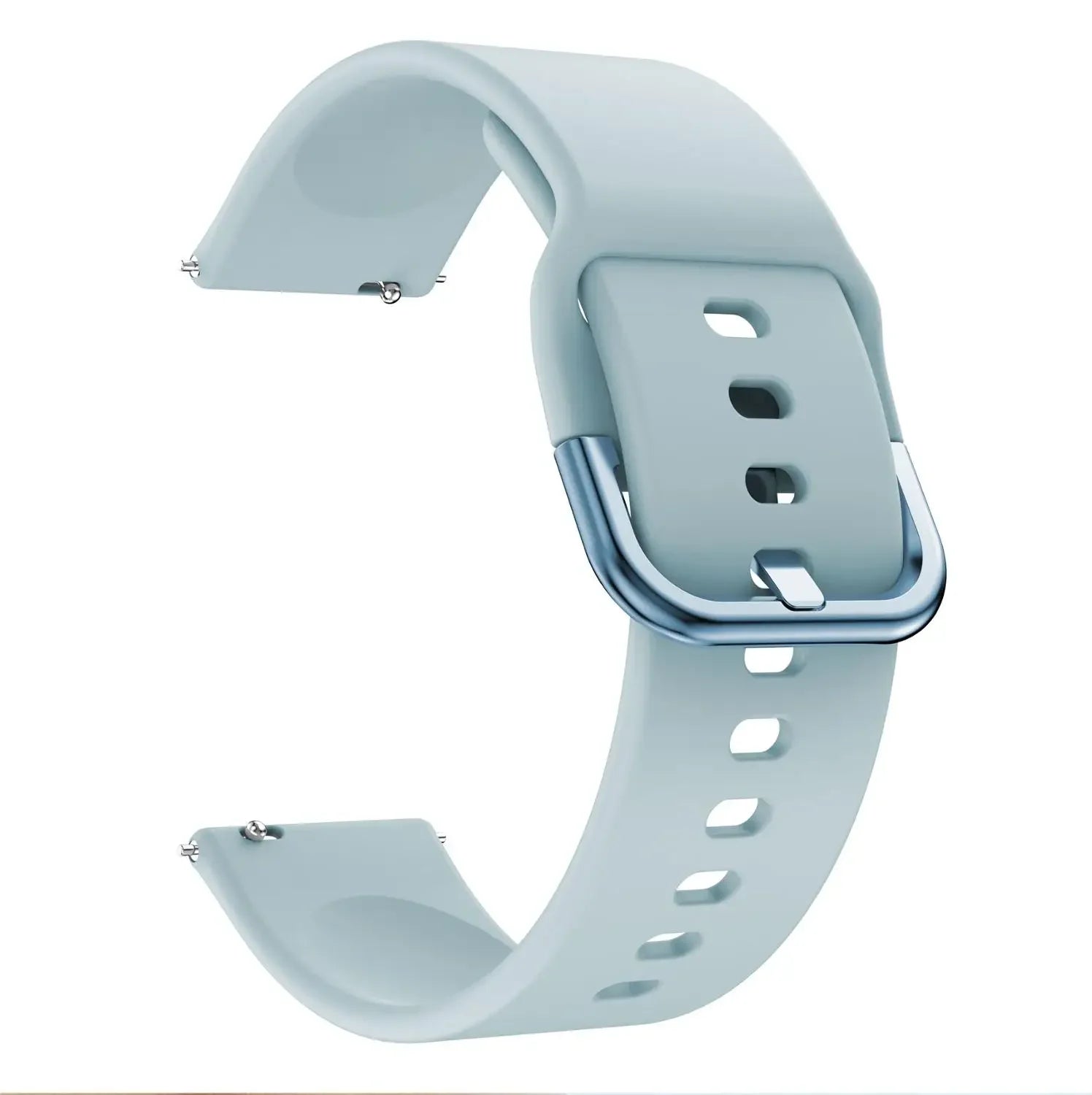 Watchband Silicone For Samsung Galaxy watch 3 45mm 41mm 42mm 46mm Strap Sport Smart Wristbands Bracelet 20mm 22mm Watchstrap Qme LIGHT BLUE 20mm width strap