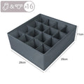 Socks Organizer Underwear Bra Storage Box Cabinet Drawer Organizer For Clothes Ties Wardrobe Clothes Organizer Cabinet Separator Qme gray 16 grids