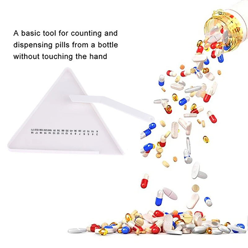 Pill Counting Tray Tablet Counter Dispenser Pills Plate Splitter Qme