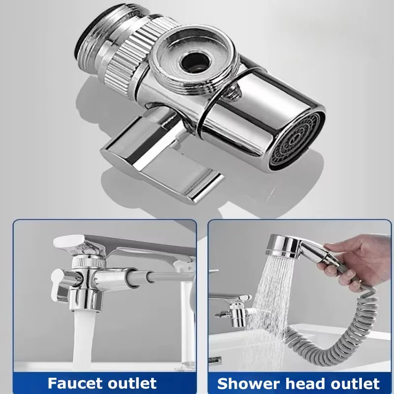 Shower Faucet External Washbasin Swimming Pool Shampoo Shower Extender Bathroom Hand Washing Shower Booster Nozzle Kit Qme