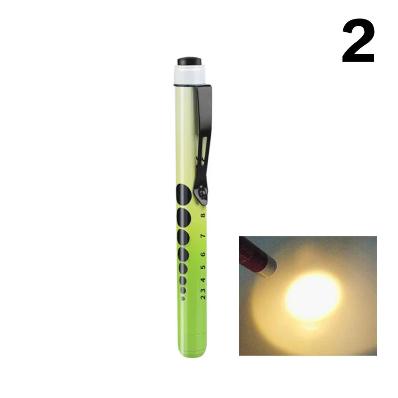 Medical Pen Light Portable Pocket LED Penlight Torch Otoscope Qme 2 Green