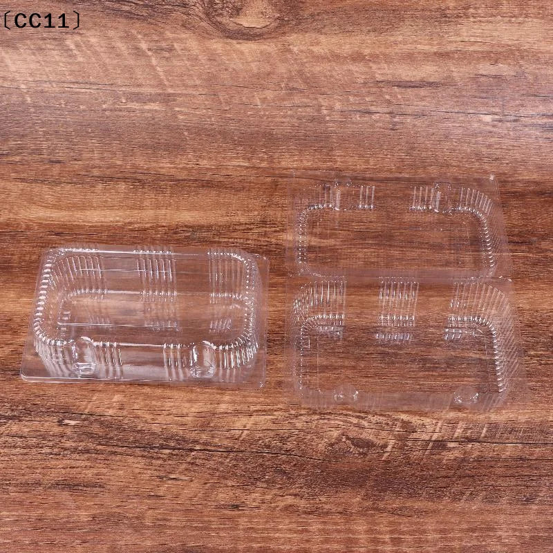 10 50 Multipurpose Clear Plastic Boxes Disposable Containers Bakery Qme