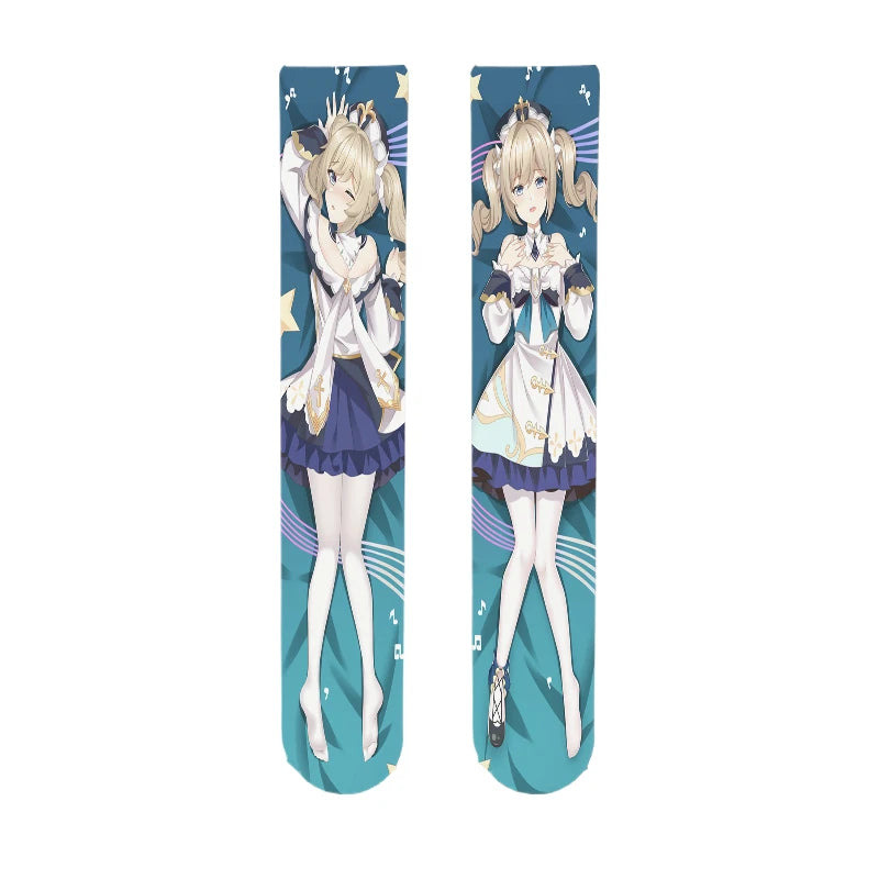 Interesting Japanese Design Women's Stockings Genshin Series Thigh Qme style8 One Size