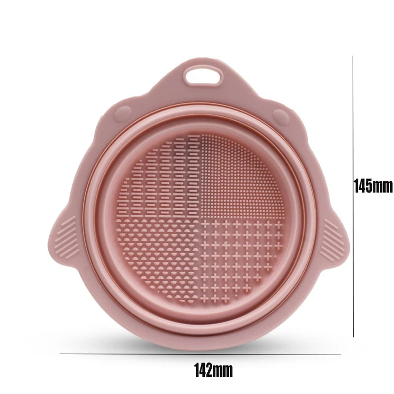Makeup Brush Cleaner Carpet Cleaning Brushes Silicone Pad Cosmetic Qme Pink CN