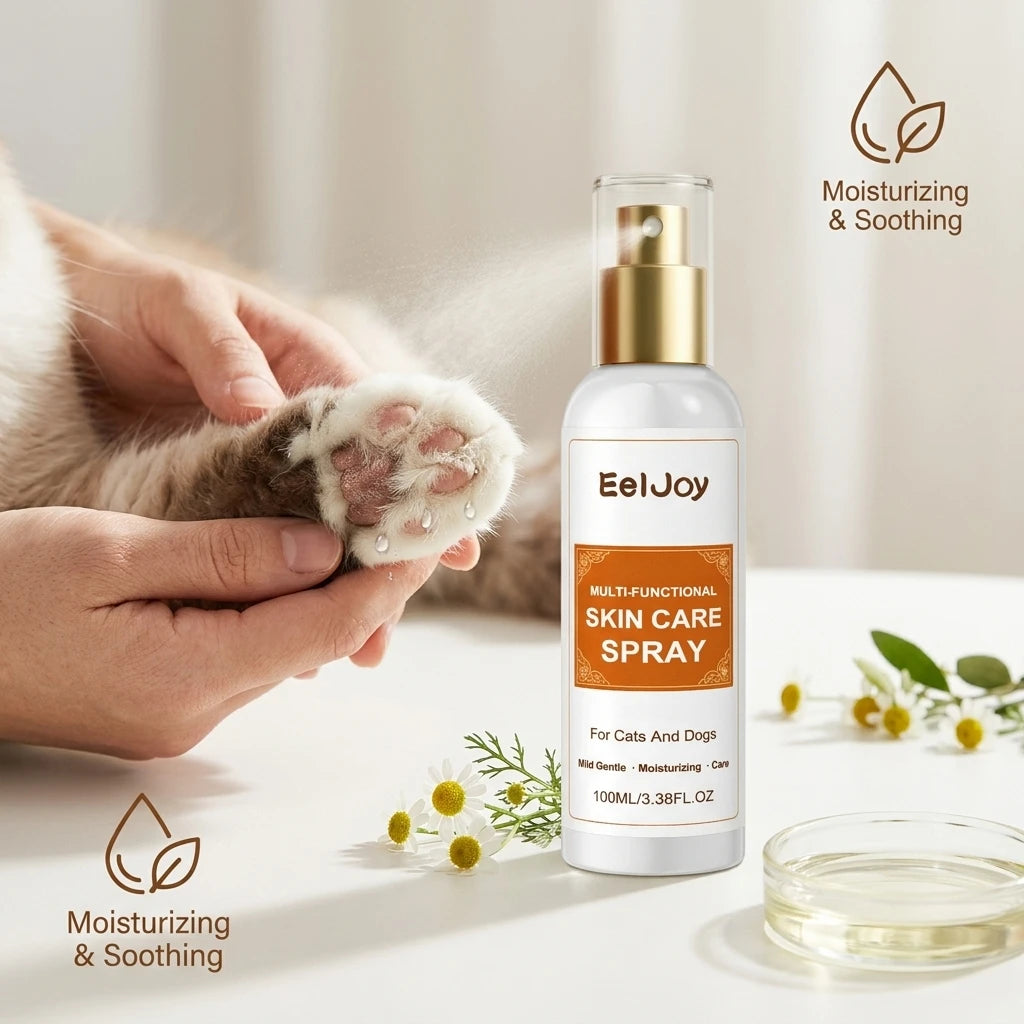 Multi-functional Pet Skin Care Spray Repair Damaged Skin Relieve Itching Smoothing Hair Moisturizing Pet Itchy Skin Relief Spray Qme
