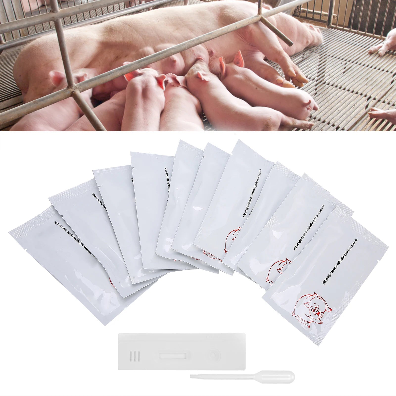 10Pcs Pig Pregnancy Test Strip Early Pregnant Detection Testing Tool Livestock Supply Pig Pregnancy Test Pig Pregnant Detection Qme