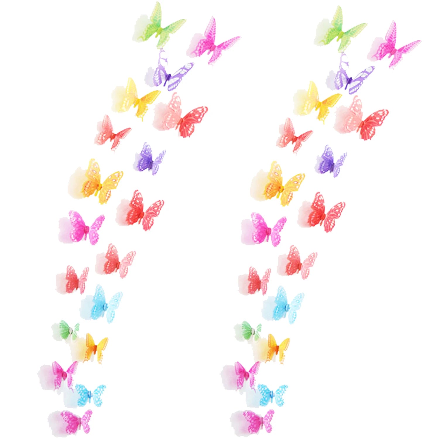 36 Pcs Butterfly Wall Stickers Colorful Vivid 3D Design House DIY Baby Nursery Art Decals Wall Decoration Windows Decor Qme 3 36Pcs