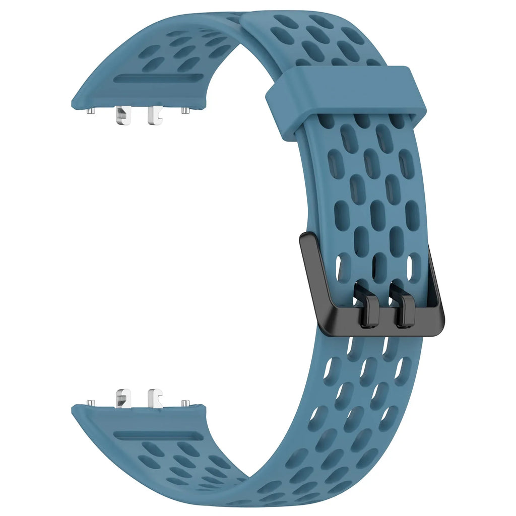 Breathable Straps for Samsung Galaxy FIT 3 Silicone Band Women Men Soft Sport Band for Samsung Smartwatch FIT3 Wriatband Qme Blue Samsung Galaxy Fit3